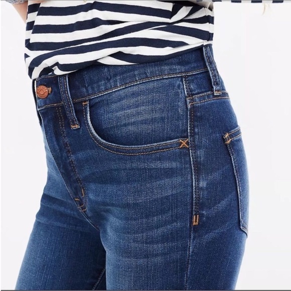 Madewell 10” High Rise Skinny Jeans Blue Like New - Picture 2 of 13
